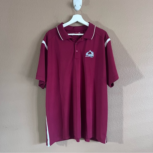 Antigua Other - Antigua Colorado Avalanche Maroon Polo Shirt with Logo Size XXL